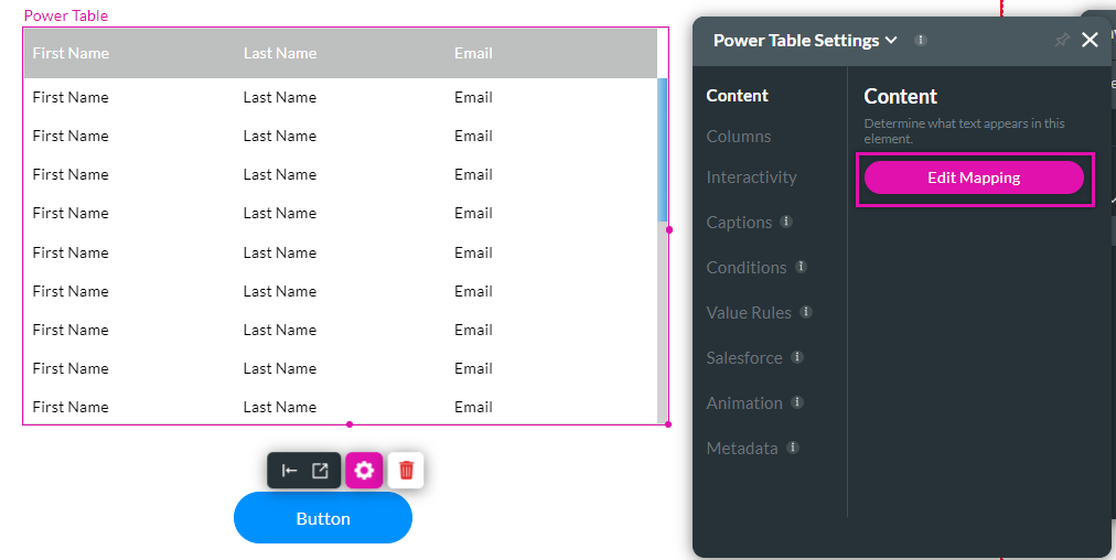 edit mapping button