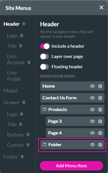 drag and drop pages 