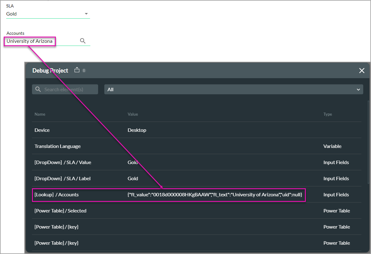 preview mode displaying debug window 