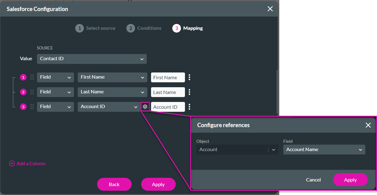 salesforce configuration > mapping 