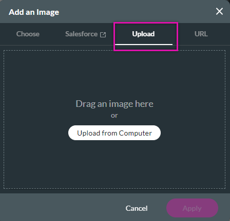 uploading an image from your PC 