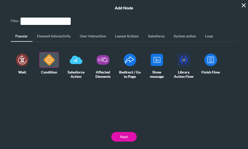 choose condition node 