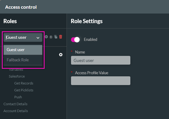 default roles created 