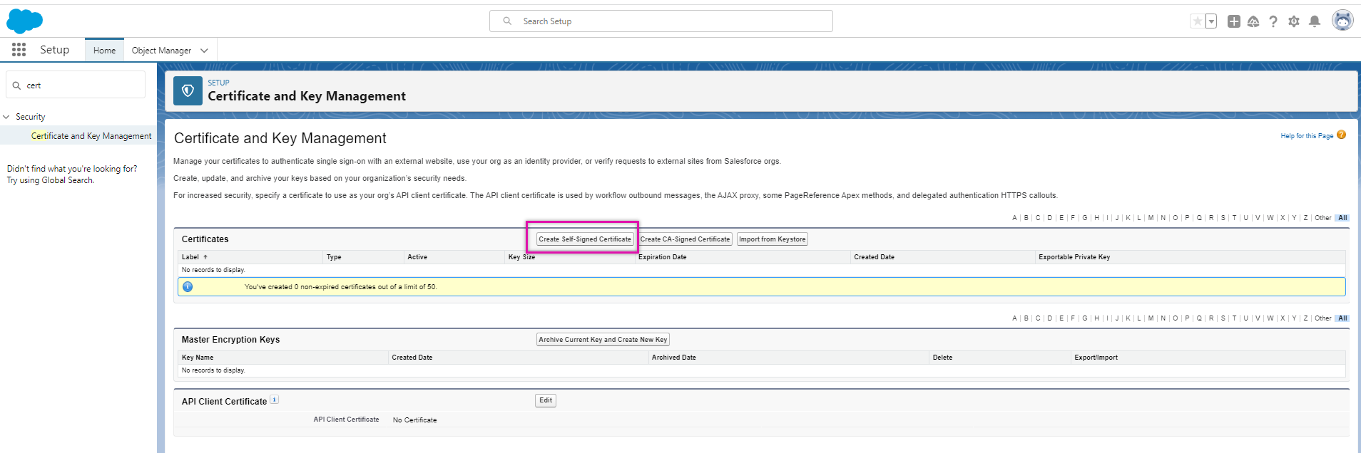 certificate and key management 