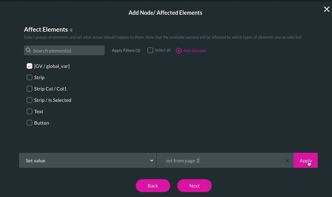 affecting elements > global variables 