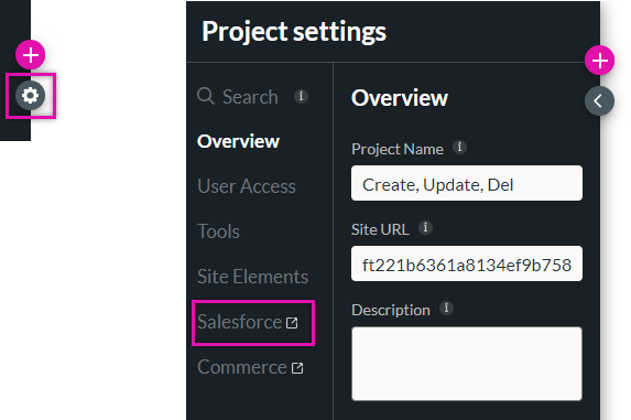 project settings salesforce tab 