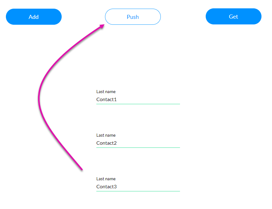 screenshot of completed fields 