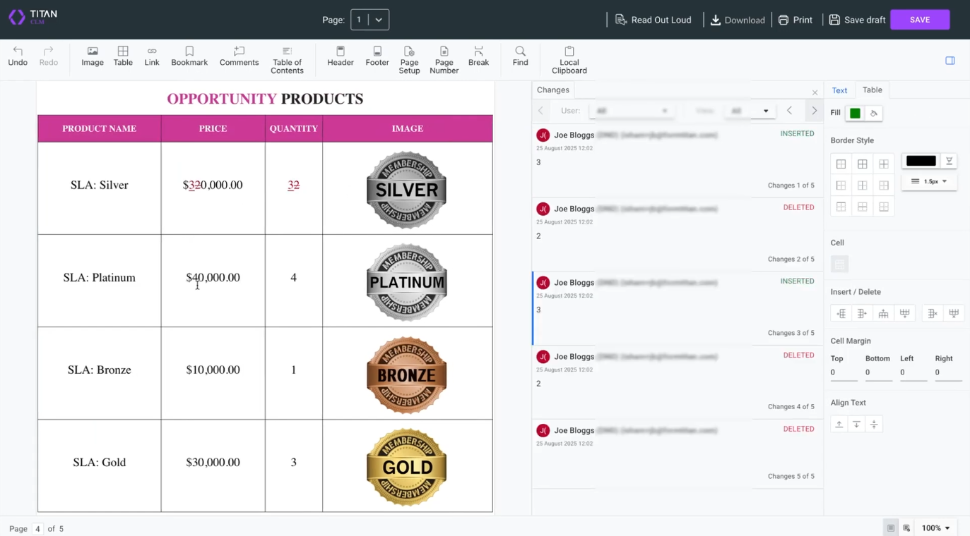 Screenshot of edits being made by collaborator 1