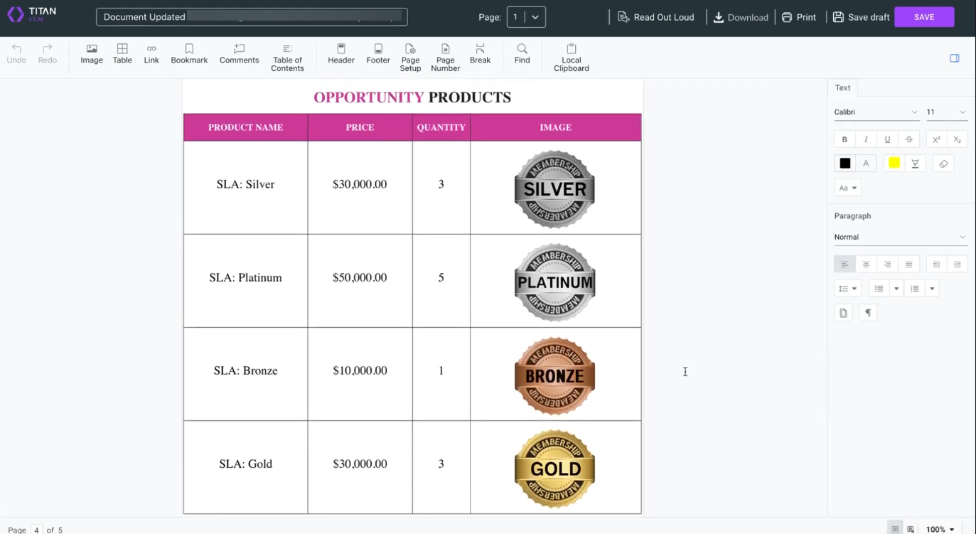 Screenshot of the document view that Collaborator 2 will see 