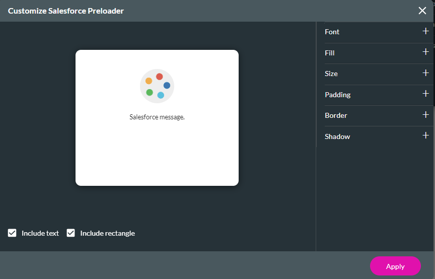 customize salesforce preloader window 