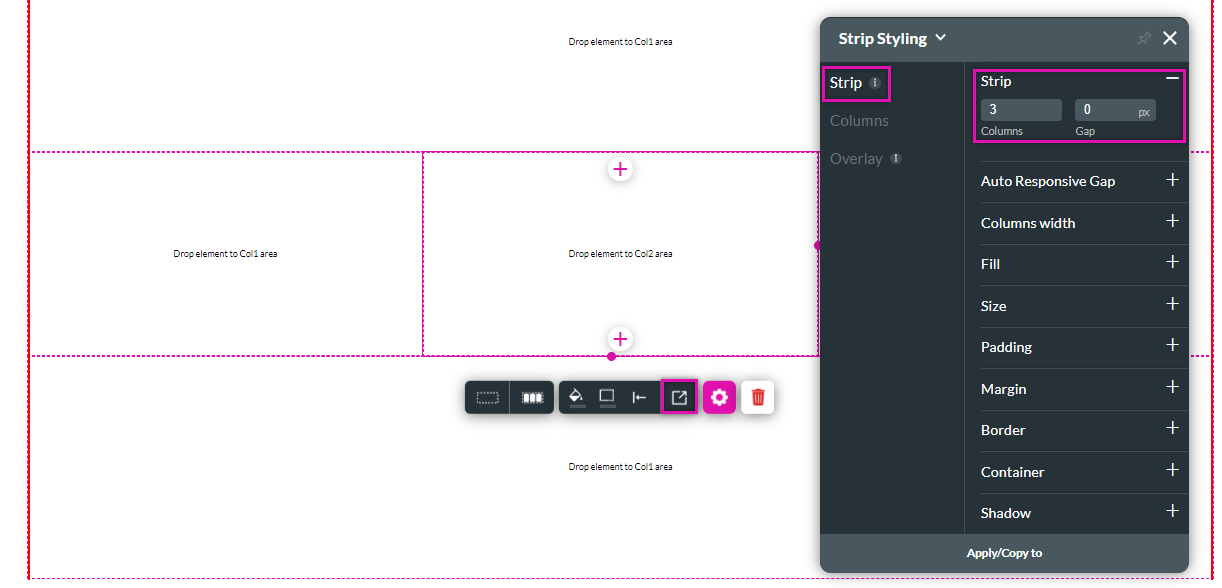 strip styling > strip tab > strip dropdown 