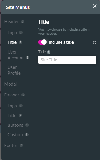 site menu > header > menu 