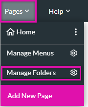 pages dropdown