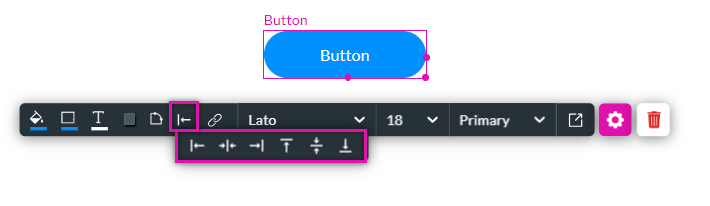 single element alignment options 