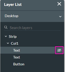 hide icon in layer list 