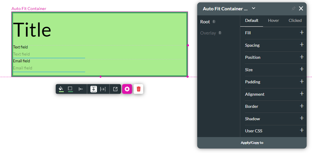 autofit container example 