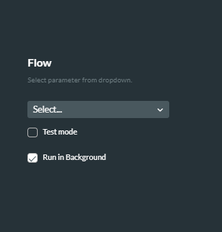 showing how to configure a flow 