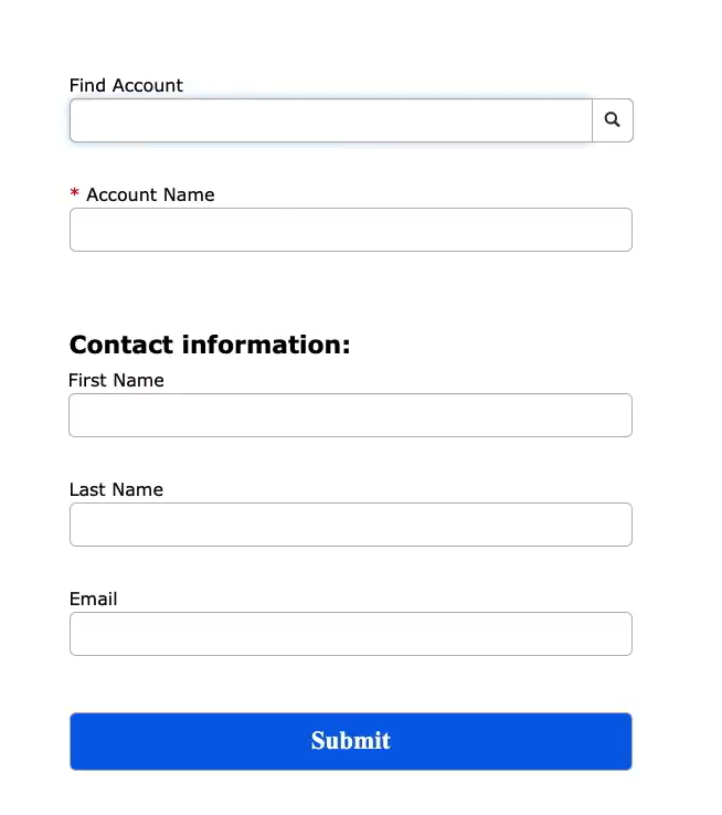 a screenshot showing the submit button in Form 1.0