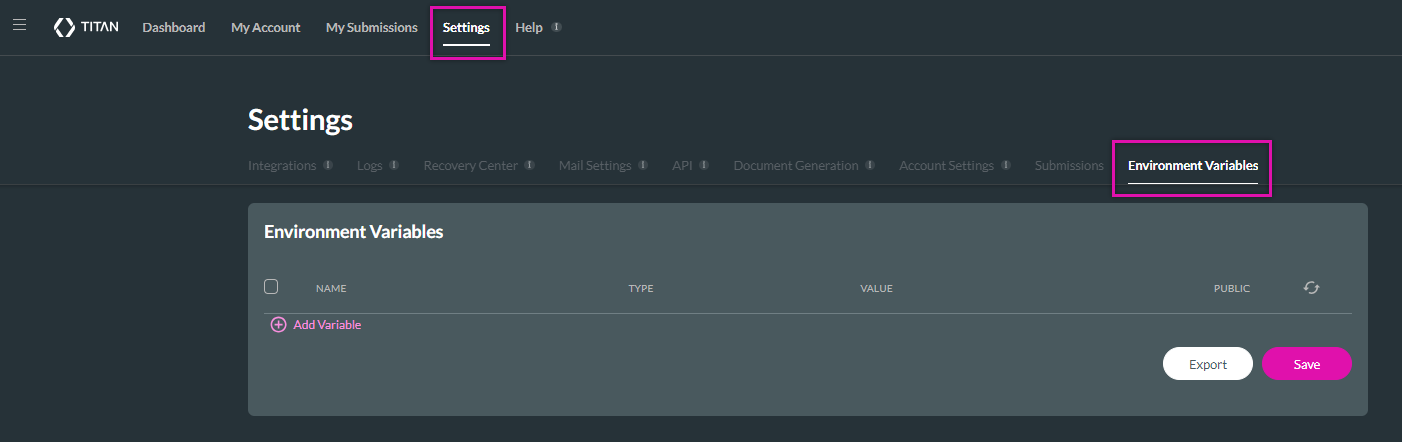 environment variable tab 