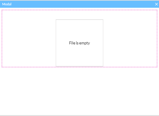 screenshot showing the responsive modal with the file viewer inserted 