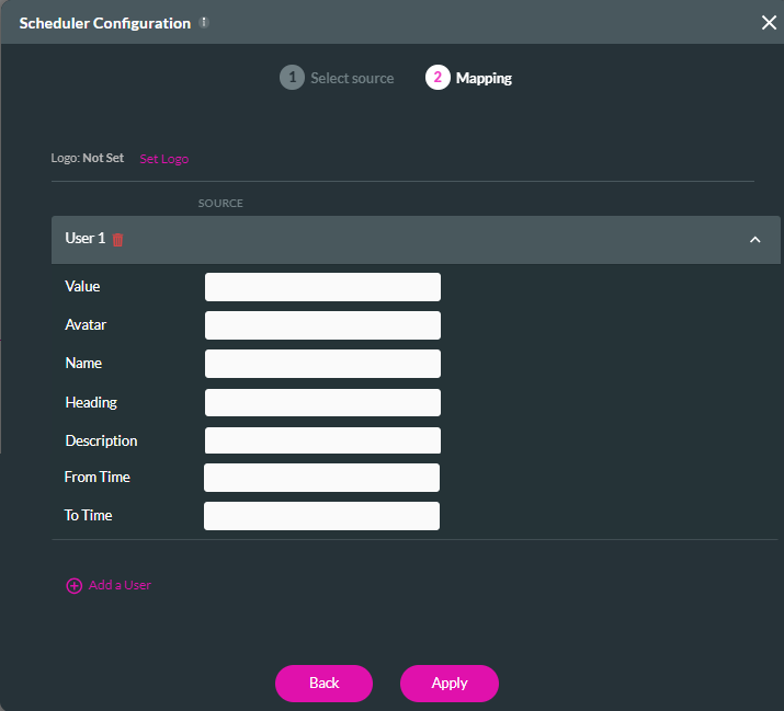 Screenshot showing how to map static attendees 