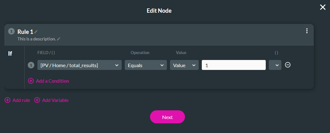 creating a condition node 