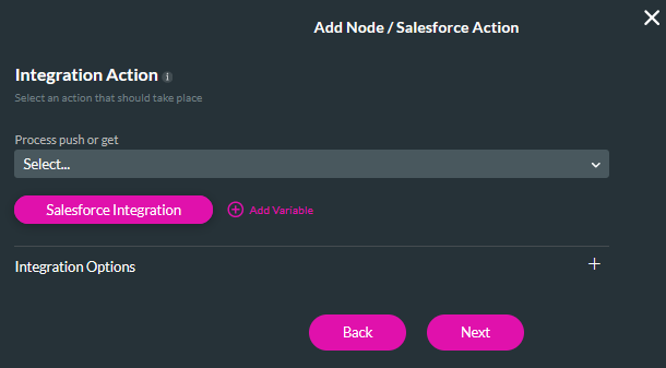 create new salesforce integration 