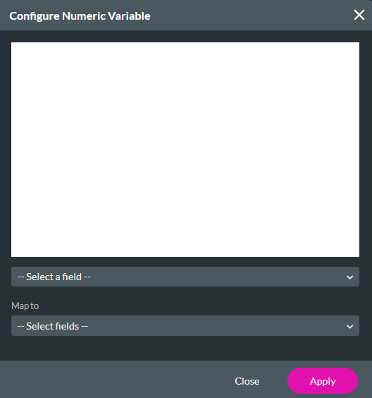 configure numeric variable screen 