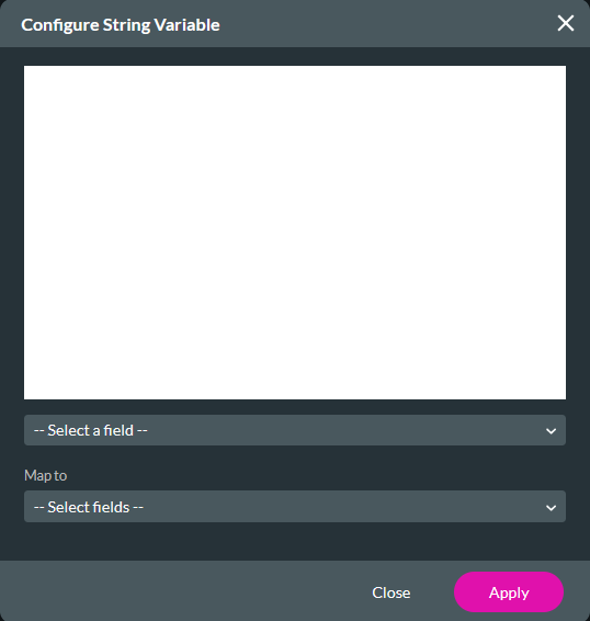 configure string variable string 