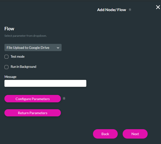 configure parameters button 