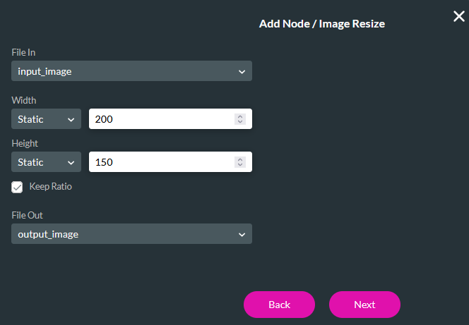 Image resize config 