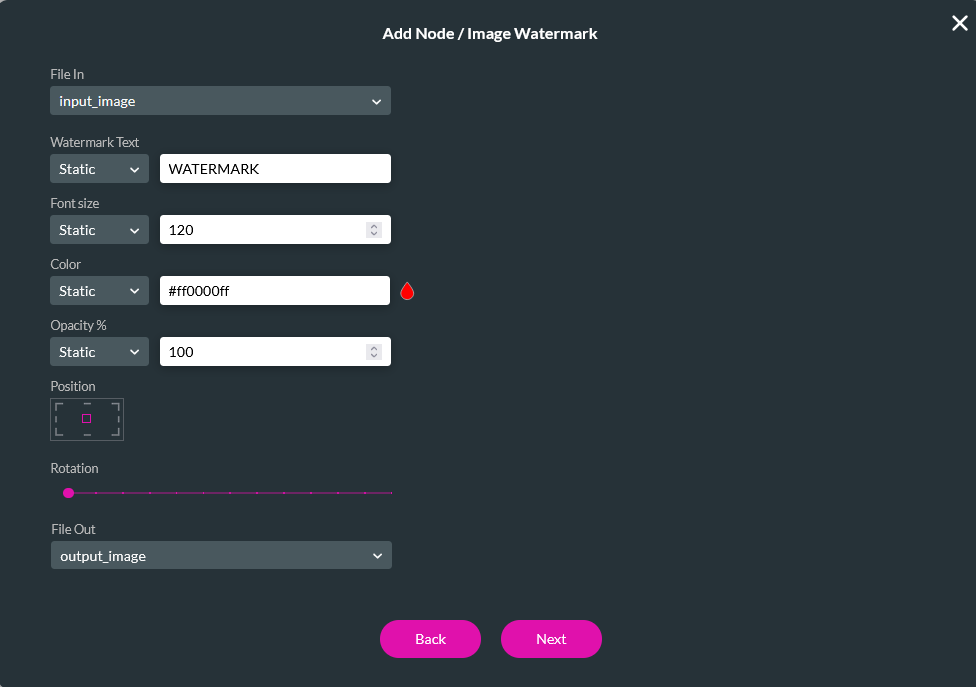 image watermark config 