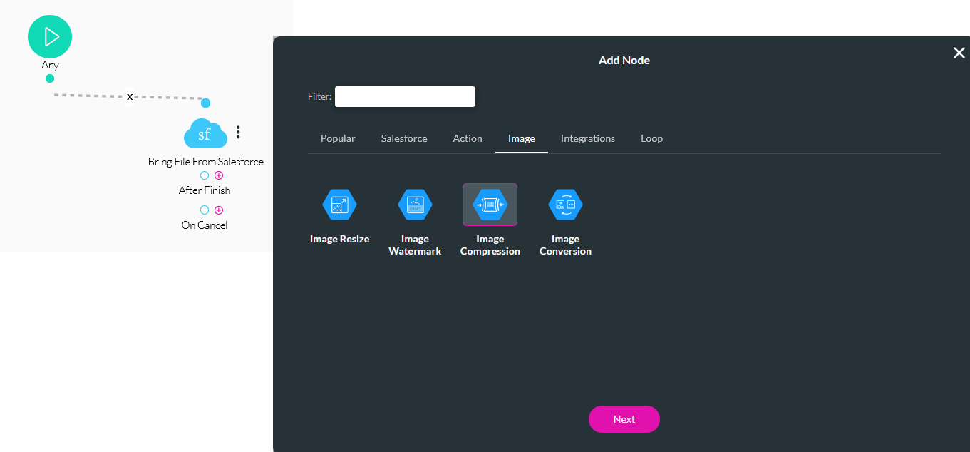 Add image compression node 