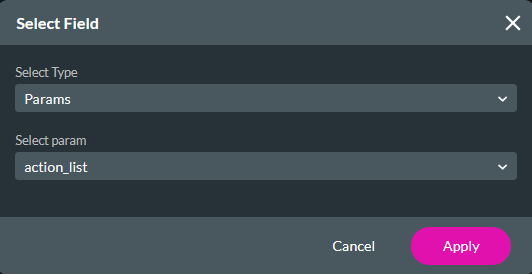 Select field window 