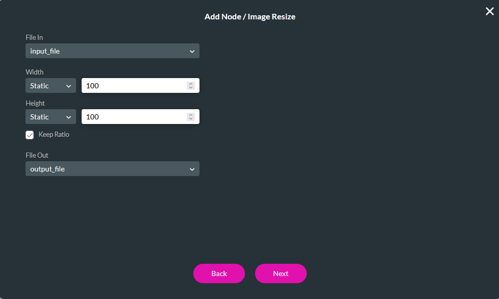 image resize configuration 