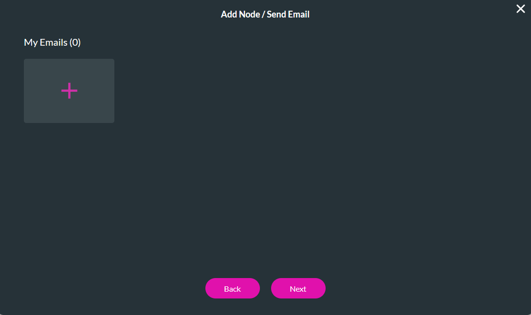 Add node / send email screen showing my emails option 