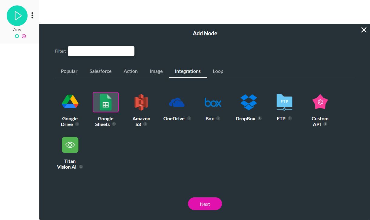 Add google sheet node to Titan Flow