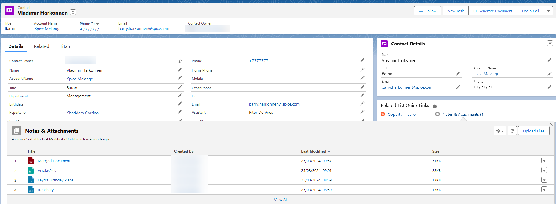 Preview of how the flow is invoked from Salesforce 