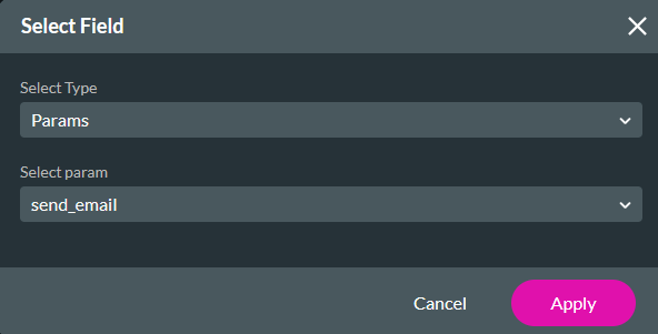 Select field window 