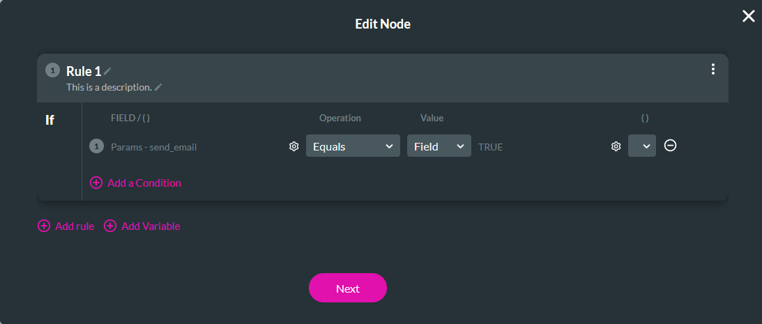 Edit node configuration 