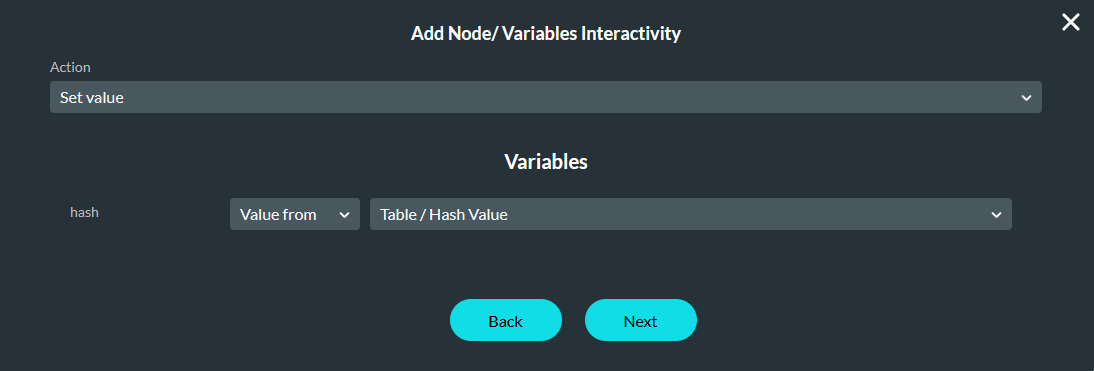 Variable interactivity configuration screen