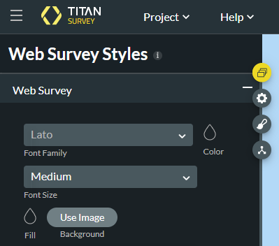 web survey styling dropdown 