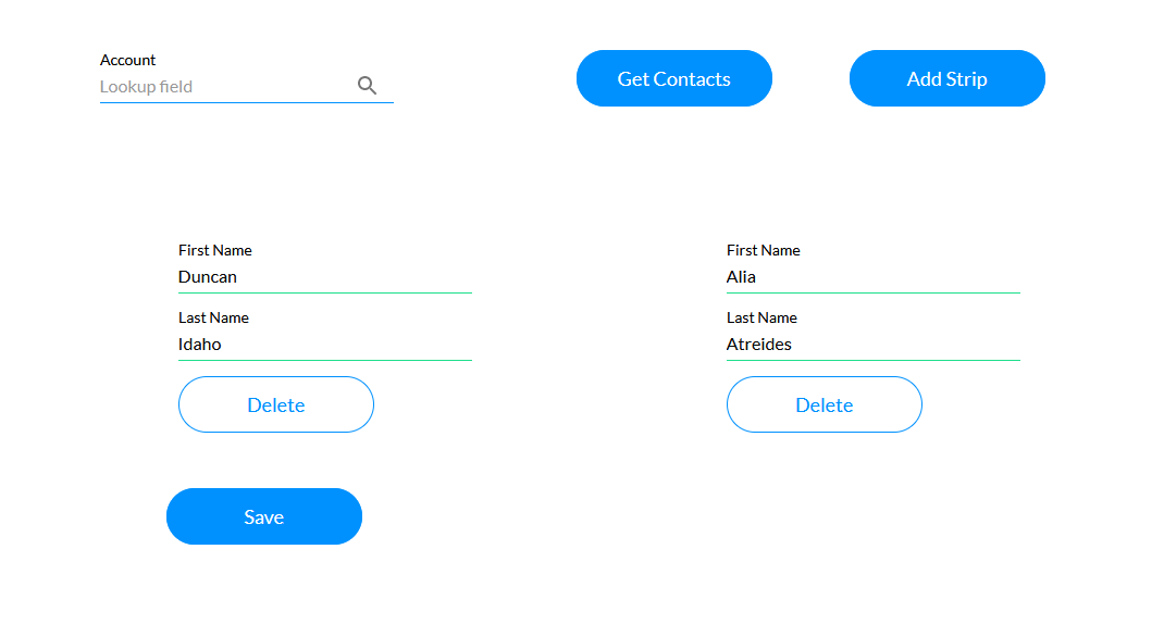 Preview screen of the setup repeat push 