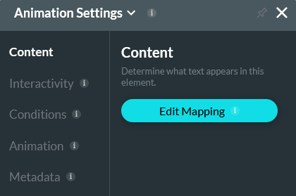 animation settings showing the edit mapping button 