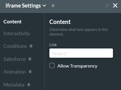 Ifrane settings showing where to insert the link