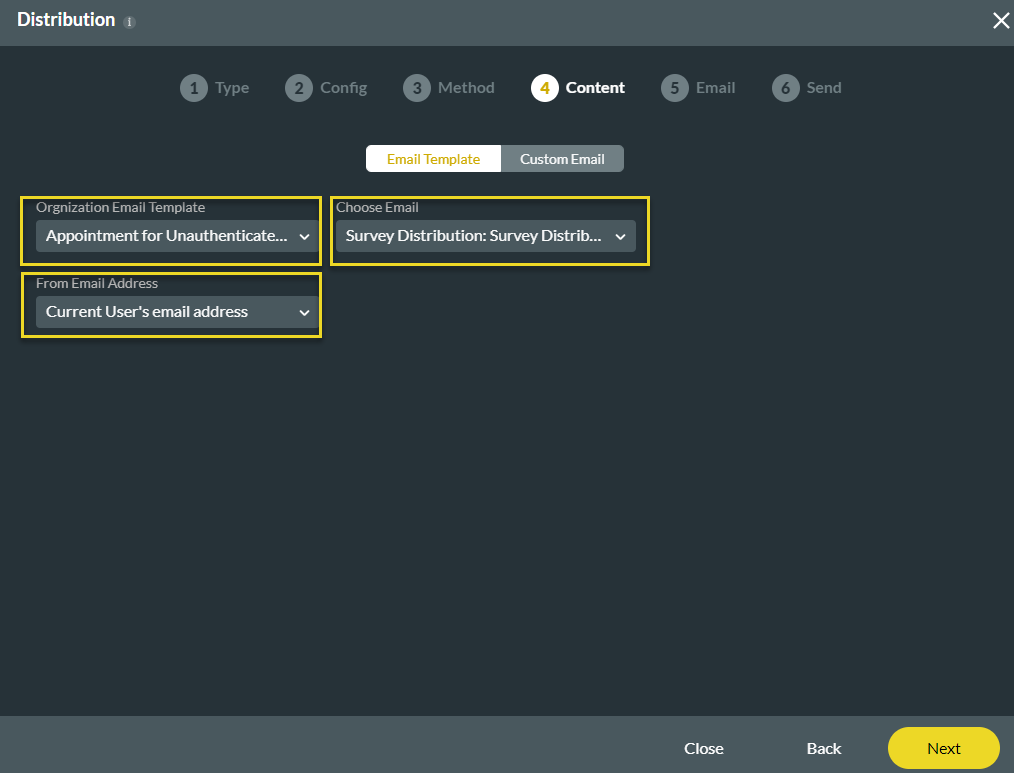 distribution content step 