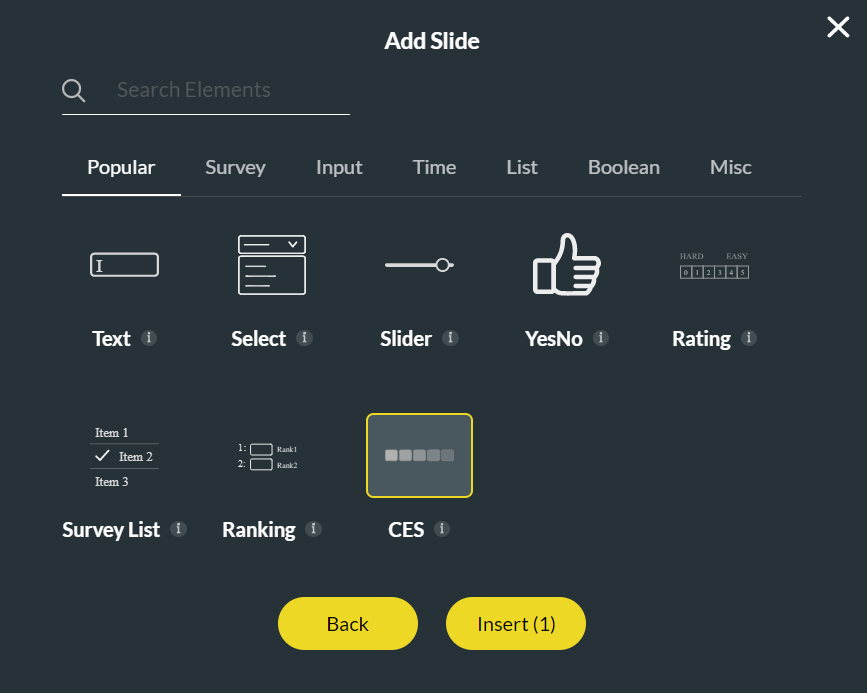 inserting a CES question 