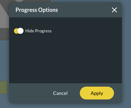 Hide progress option 