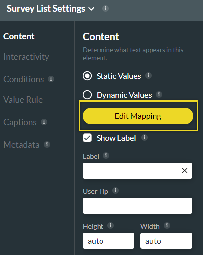 image showing the how to Edit Mapping.