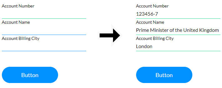 Screenshot showing an example of fields auto populating 